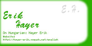 erik hayer business card